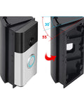 Adjustable 30 To 55 Degree Doorbell Angle Mount For Video Doorbells 2 3 3 Plus 4 Battery Doorbell Plus Pro 2023 2024 Release Slick Wedge Kit Camera Mount Bracket For Apartment Easy Install with side view showing angle tilt