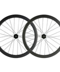 Carbon Fiber Disc Brake Wheelset 700C Clincher Tubeless Ready 45mm Deep 25mm Wide UD Matte Finish Six Bolt Hub