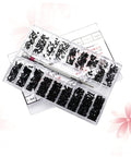 18 Piece Miniature Screw Set With Flat Countersunk Head Micro Screws For Glasses, Watches, And DIY Projects In A Clear Storage Box