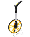 Aramox Digital Measuring Wheel Aluminum Alloy Telescopic Distance Measure with black and yellow wheel and adjustable handle.