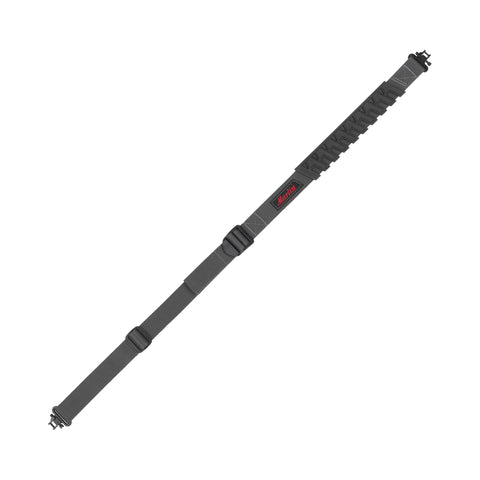 Baktrak Traction Web Rifle Sling 36 Inch With 500 Pound Swivels, Slim Non Slip Pad, Rugged Webbing, Ergonomic Shoulder Pad, Gray Marlin Finish