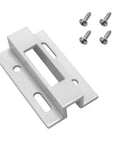 Universal Sliding Door Keeper And Hook Latch Replacement For Pella And Micron 1200 Series Extruded Aluminum Door Latch Kit With Four Mounting Screws White Finish Compatible With Viking And Similar Sliding Doors