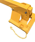 Pro Grade Forklift Telescopic Boom Jib Crane Hoist 4400 Lb Capacity attachment with chain detail, designed for warehouse and construction use.