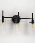 3-Light Gold Vanity Light With Seeded Glass Shades For Bathroom Over Mirror, Sleek Fixture With Cozy Glow And Luxe Finish, 24.5 Inch