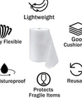 Heavy Duty 12 Inch By 70 Foot Foam Wrap Rolls For Moving And Shipping Cushioning Pack, central roll with text around it.