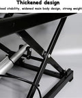 Sturdy Black Single Scissor Electric Lift Table With Height Adjustable Hydraulic Scissor Platform For Heavy Duty Material Handling In Your Warehouse, showing thickened design and stability.