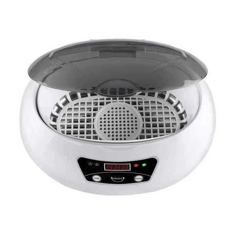 Top Rated Ultrasonic Cleaner Bath With Digital Timer For Sparkling Jewelry Glasses, compact design with see-through lid.