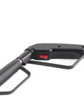 Close-up of the handle of the Tyenaza Mechanical Range Measuring Wheel 9999ft 10cm Accuracy Distance Measuring Roller with a reset button.