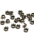 120 Pcs Mini Crown Charms 3D Alloy King Crown Beads Bulk Large Hole Spacer Beads For Jewelry Making DIY Craft Bracelet Necklace