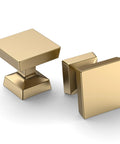 Champagne Bronze Cabinet Knobs Set 10 Pack 1.2 Inch 30mm Single Hole Drawer Knobs And Pulls For Bathroom Cabinets ZH0008