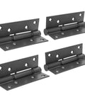 Four Self Closing Door Hinges Stainless Steel Hidden Design With Strong Spring for Wooden Doors, Smooth Quiet Opening, 90 Degree Hold