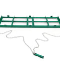 Heavy Duty 48 Inch Lawn Leveling Rake And Driveway Drag Harrow Tow Behind Tool With 4 Foot Reinforced Chain, displayed flat
