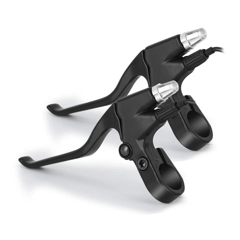 Left And Right Electric Motorcycle Brake Lever Set Aluminum Alloy 2 Wires Universal Clutch Handle Perch Replacement Black