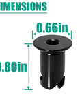 Rock Solid Heavy Duty Stainless Steel Dzus Quarter Turn Fasteners With 0.500 Inch Grip And Seven Sixteenths Inch Black Button Heads Built Tough For Custom Vehicles 10 Pack dimensions 0.66in by 0.80in