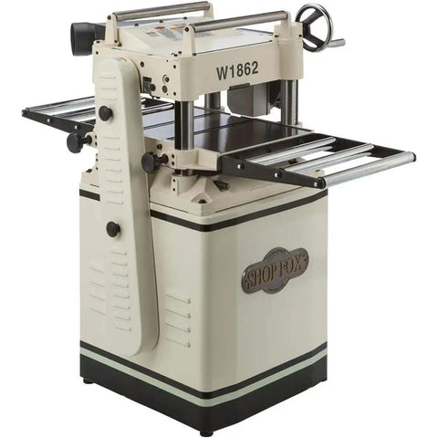 Heavy Duty 15 Inch Electric Wood Planer With A Beefy 3 HP Motor And Rock Solid Cast Iron Table Designed For Smooth Operation Featuring Ball Bearing Rollers And Reliable Magnetic Switch For Killer Results