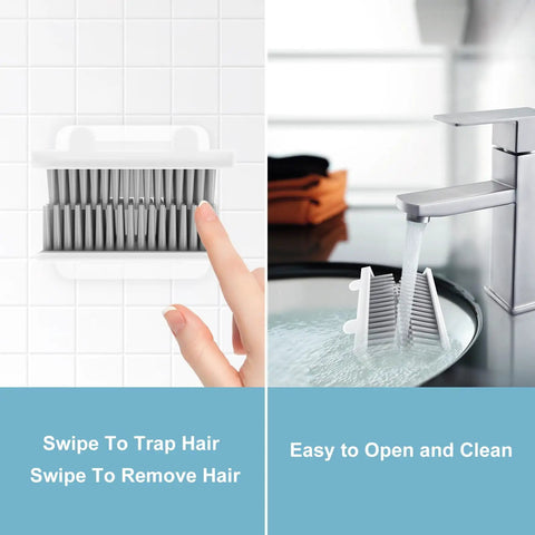 Reusable Silicone Hair Catcher For Shower Wall And Bathroom Bathtub No Fuss No Mess Clip On Drain Protector Hair Trap