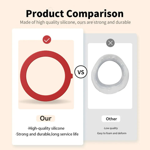 Comparison of Canister Flush Valve Seal Kit For Toilet Tank with red silicone gasket vs other seal gasket