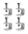 Four Pack C Clamp Desk Lamp Mount Clips Table Mount Brackets for Attaching Lamps and U Shaped Clips Space Saving Organizer