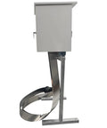 Intsuprm 60W Steel Belt Oil Skimmer With 6 Meter Stainless Strip, side view showing steel base and belt for tramp oil removal