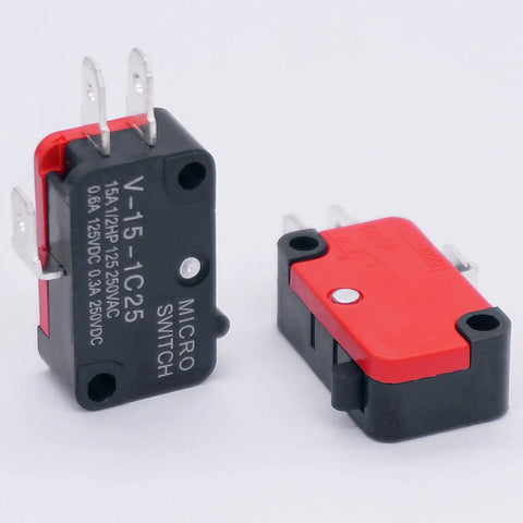 Snap Action Micro Limit Switch SPDT 1NO 1NC 125V 250V 16A Easy Swap Push Button Actuator For Microwave Ovens And Arcade Doors