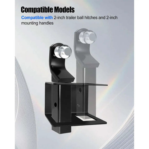 Heavy Duty Trailer Hitch Storage Rack Hella Sturdy Steel Wall Organizer with 2-inch trailer ball hitch compatibility.