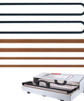 Weston Pro-Series vacuum sealer parts: 2 black foam gaskets and 4 brown seal-bar tapes for Pro-2100/2200/2300