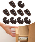 10 Piece Drawer Slides Set With Roller Guides In Durable PP Material shown with drawer installation