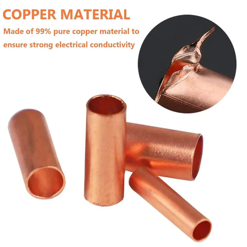 All In One 250 Pcs Copper Wire Ferrules Kit With 7 Size Non Insulated Crimp Connectors