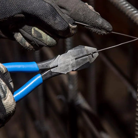 Industrial Grade Ironworker Pliers Set Made In USA Includes Diagonal Cutting Pliers And Heavy Duty Side Cutters For Rebar Tie Wire