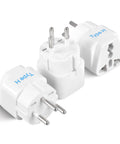 Type H Travel Power Adapter 3 Pack Grounded 3 Prong Plug Travel Kit For Israel Palestine Jerusalem Holy City Compact.