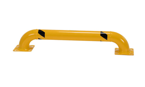 Premium 48X9X4 Low Profile Rack Guard Made For Pickup Trucks And Utility Trailers With Durable Multi Finish Pro Grade Build Smooth Handling And Secure Fit Built To Handle Daily Grind Tough As Nails yellow low profile rack guard with black stripes