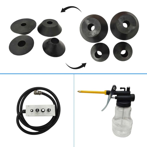 BEILOCKERY 110V hole drilling machine kit with adjustable 45-180 mm hole sizes, control box, and coolant spray bottle
