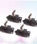 Retro Vintage Wooden Jewelry Box Latches Set 4 Alloy Draw Latch Locks with Screws for Furniture Cabinets Boxes Chests DIY Projects and Home Decor Hardware