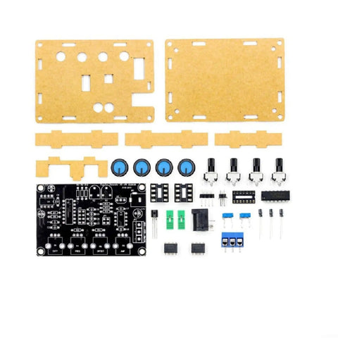 DIY ICL8038 Signal Generator Kit With FR4 PCB, Adjustable 5Hz-400kHz Frequency, components spread out for assembly