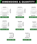 Japtend 75Pc Assortment Kit Features Eight Different Sizes Of White Silicone Rubber Plugs For Round Hole Gaps And Pipes In Kitchens, Bathrooms, Furniture Projects And Home Repairs To Seal Openings Fast. size chart of white silicone hole plugs, 5mm-25mm assortment