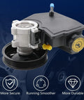 Jeep Cherokee Wrangler TJ 4.0L Power Steering Pump With Pulley Heavy-Duty Hydraulic Pump Replacement For 1996-2003 Jeep Models Includes Pre-Installed Pulley Replaces 52087871 86-00274