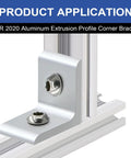 24 Pack 2020 Corner Bracket Connectors For 20x20 Aluminum Extrusion, 90 Degree Angle Brackets With T Nuts And Screws