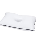 Ergonomic Memory Foam Ear Pillow With Ear Hole For Side Sleepers, Relief From Ear Pain And Post Piercing, 50x30cm, Firm Support, Breathable Cotton Poly Cover, Ideal For Chondrodermatitis CNH Comfort