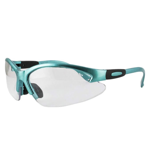 Cougar Womens Lab Safety Glasses With Turquoise Frames And Clear Lenses, Shatterproof Polycarbonate Lenses Meet Z87.1 ANSI Standards