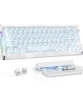 Compact 60 Percent Wired Mechanical Gaming Keyboard Featuring Magnetic Rapid Trigger Switches And Dope 8K Polling Rate With White Carbon Fiber Top Plate And Crisp Rgb Lighting For Your Badass Setup, with white carbon fiber design and RGB lighting.