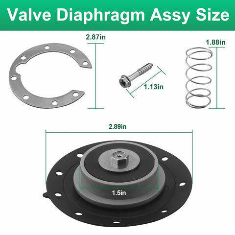 Amazon Aulpq valve diaphragm kit for Irritrol 205-series sprinklers and Richdel R-204/Rainjet valves; includes diaphragm and spring.