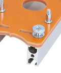 Heavy Duty Top Tier Aluminum Alloy Router Table Insert Plate Featuring Precision 65mm Slotted Groove For Badass Woodworking Builds And Sweet Routing Performances close-up view with mounting screws.