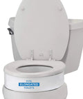 Raised Toilet Seat For Seniors And Post Surgery Recovery, 3.5 Inch Elongated Bolt On Under Seat Design Fits Existing Toilet Lid