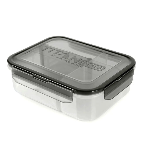 Leak Proof Expandable Lunch Bag With Ice Walls Keeps Your Lunch Fridge Cold Up To Six Hours Heavy Duty Grab And Go Zero Mess Insulated Travel Tote Gray Silver meal storage container with transparent lid and compartments.
