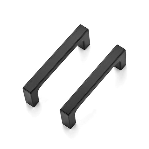 Matte Black Cabinet Pulls 3 Inch Hole Centers Square Bar Handles Pack Of 40 For Kitchen Cabinets And Drawers With Easy Install.