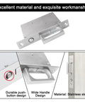 Pocket Door Edge Pulls Set Hidden Side Pocket Sliding Door Handles With Pop Up Mechanism Larger Ring For Easy Grip Silver Finish Durable Hardware 2 Pack, stainless steel