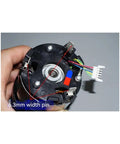 Top view of Premium 400W Brushless Fan Motor showing wiring and pin details for industrial dust collection systems.