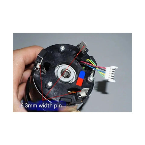 Top view of Premium 400W Brushless Fan Motor showing wiring and pin details for industrial dust collection systems.