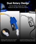 Automatic Fuel Nozzle Kit With Three Quarter Inch NPT Connection Auto Shut Off 360 Degree Hose Swivel Thirteen Sixteenth Inch Spout Sixteen GPM