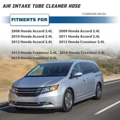 Honda Air Intake Hose Duct Tube Replacement For 2008 2012 Accord 2.4L Ex Ex-L LX LX-S And 2012 2015 Crosstour 2.4L High Temperature Rubber Replaces 17228R42A00 696-053 Direct Fit